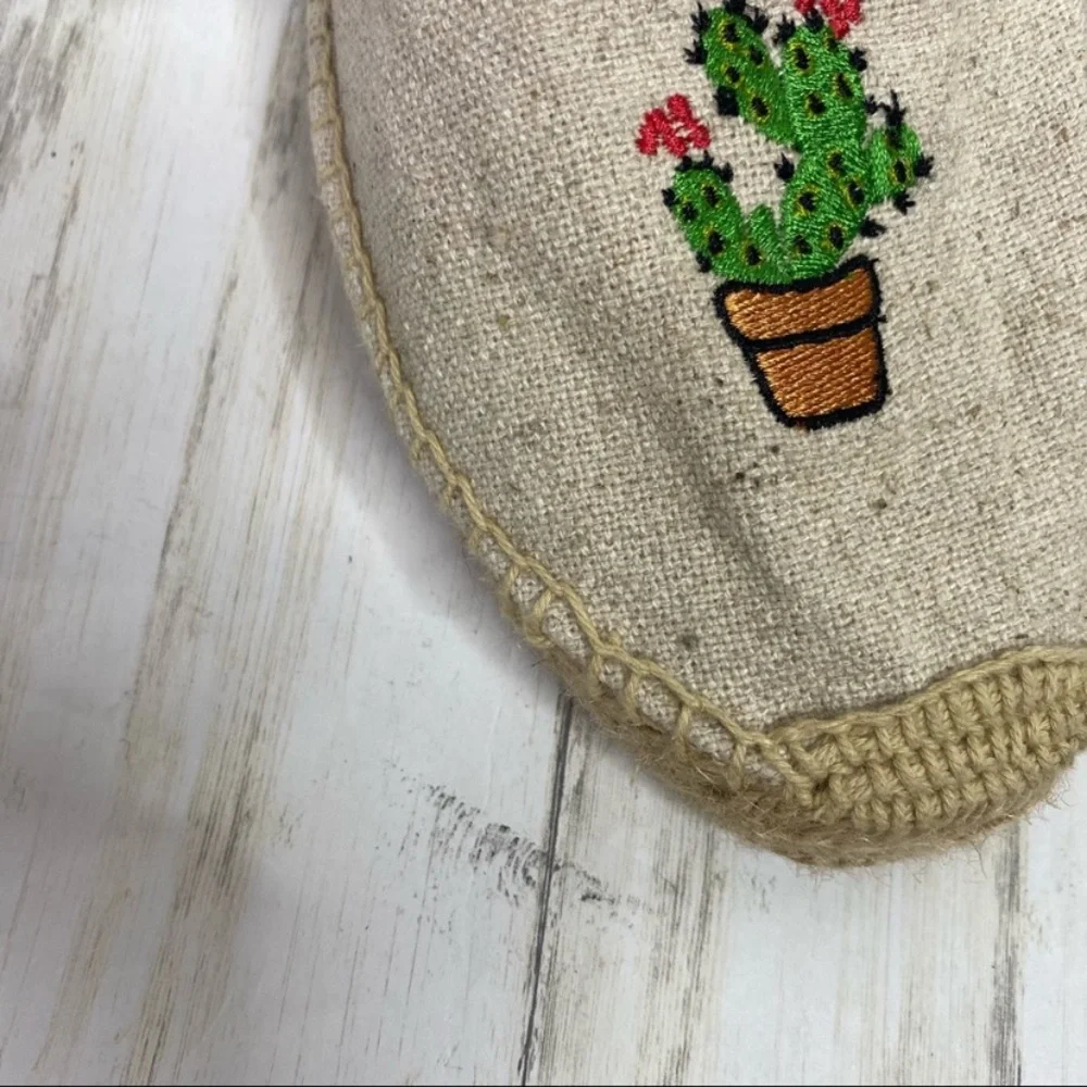 Soludos Canvas Cactus Embroidered Espadrilles